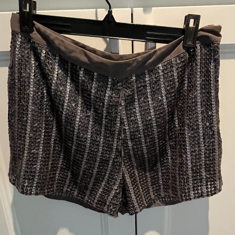 Sequin Shorts - Grey - medium